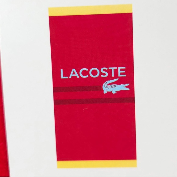 NWT LACOSTE CROC LOGO RED BEACH TOWEL 100% COTTON 36” x 72” - Picture 5 of 5